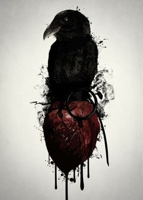 Raven and Heart Grenade