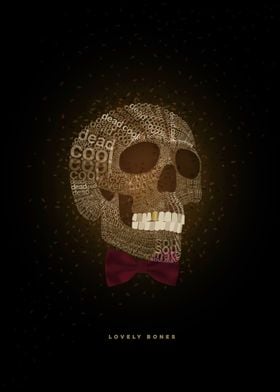 Typographic skull illustration in the Wild about Words  ... 