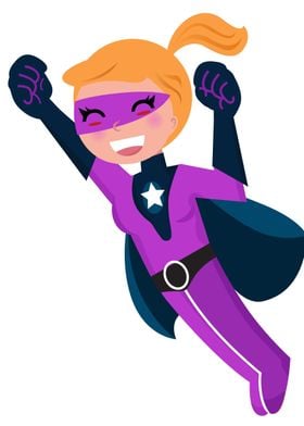Amazing girl as super-hero. New art in our designers Sh ... 