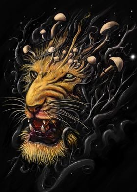 Lion -  Digital painting of Lion.