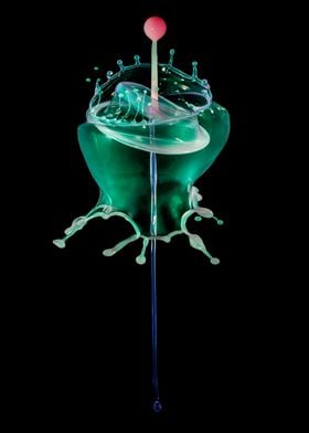 Green glass sculpture