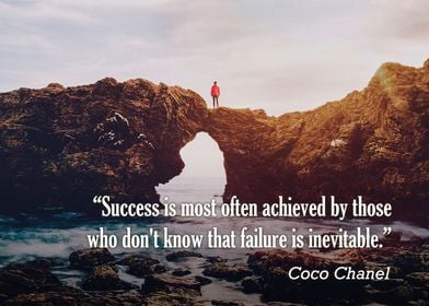 "Success is most often achieved by those who don't know ... 