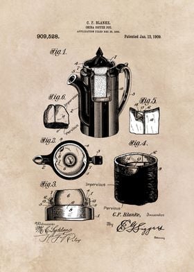 patent - China Coffee pot - Blanke - 1909