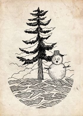Christmas and the lonely Snowman
