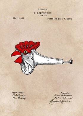 patent - Schoenhut - Trumpet - 1892