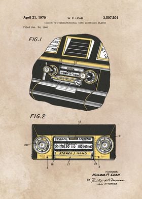 patent - Selective stereo tape cartridge player - Lear  ... 