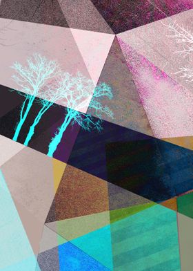 P16-F TREES AND TRIANGLES. From my conceptual art work: ... 