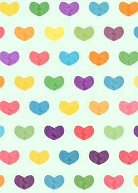 Colorful Hearts by Amir Faysal