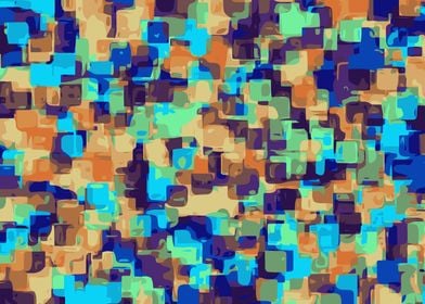 blue brown and orange square pattern abstract backgroun ... 