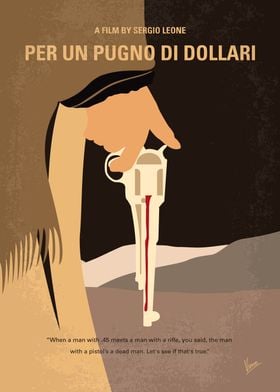 o721 My A Fistful of Dollars minimal movie poster Per ... 