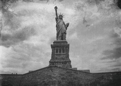 Statue of Liberty in black
