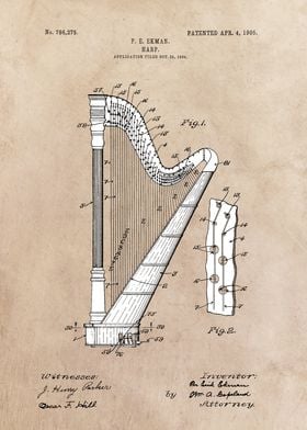 patent - Ekman - Harp - 1905