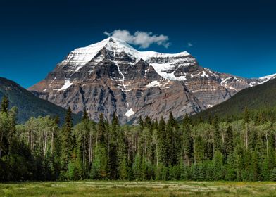 View overlooking the iconic Mount Robson. Tallest Peak  ... 