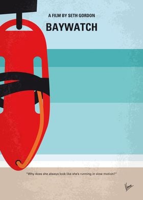 No730 My Baywatch minimal movie poster Two unlikely pr ... 