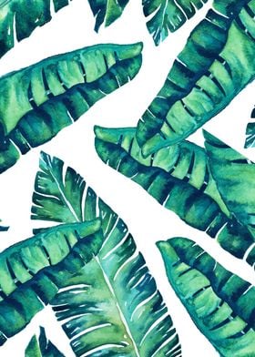 Banana Leaf Painted Pattern