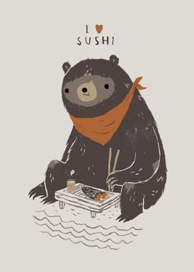 bears love fresh sushi.