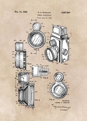 patent art Winslow Camera Accessories 1960