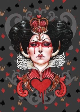 My take on the evil Queen of Hearts from Alice in Wonde ... 