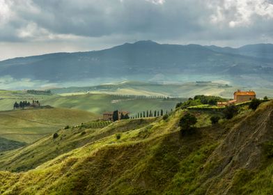beautiful hills in tuscany italy.
