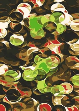 green brown and red circle pattern abstract background