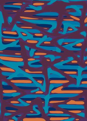 blue purple and orange painting abstract background