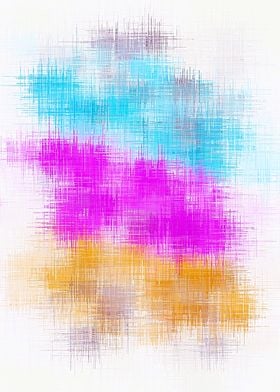 pink blue and orange painting abstract with white backg ... 