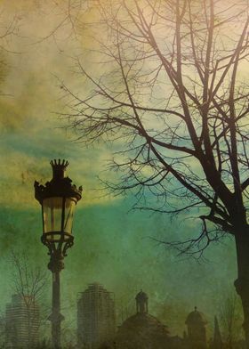 "Once upon a time a park in Barcelona" Color photograp ... 