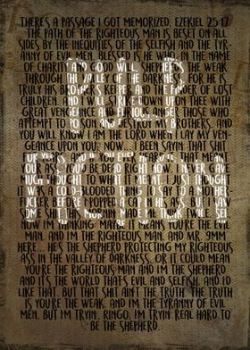 Pulp Fiction - Ezekiel 25:17 Quote