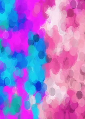 pink and blue circle pattern abstract background