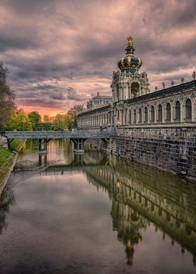 Famous Crown Gate of Dresden Zwinger