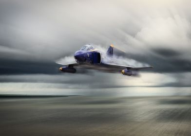 US Navy Blue Angels in the iconic F-4 Phantom II