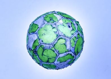 Photograph of an old soccer ball