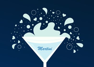 Luxury martini : VINTAGE Cocktail splash edition.