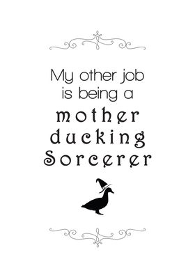 My other job is being a mother ducking sorcerer