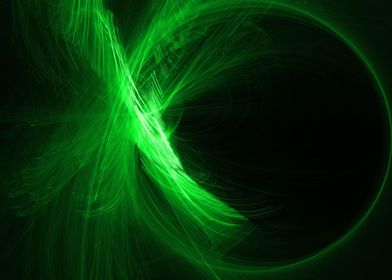 a laser-green circle