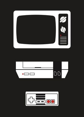 TV + NES + Controller