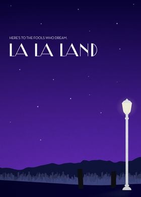 La La Land flat movie poster.