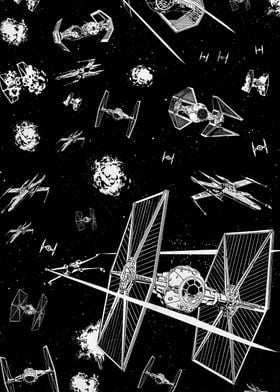 Space Battle' Poster by Star Wars Displate