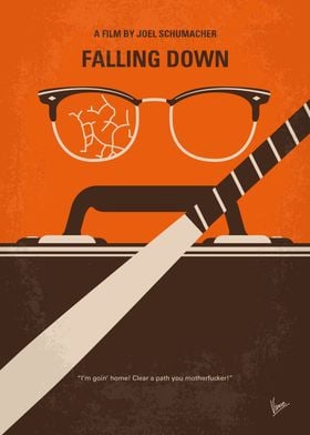 No768 My Falling Down minimal movie poster A borderlin ... 
