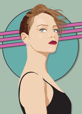 This is my vector portrait of Emma Stone. She has won a ... 
