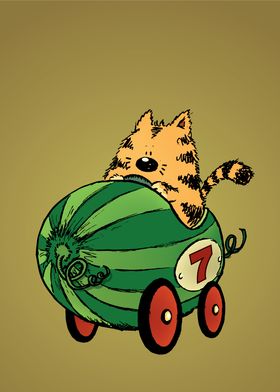 Albert and his watermelon ride