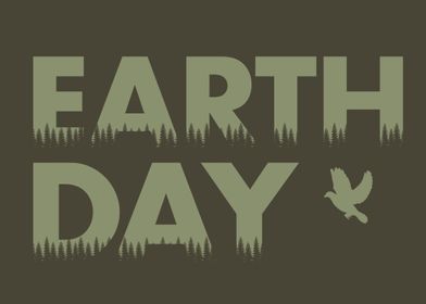 Earth Day Typographic design