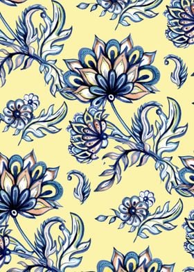 Watercolor flowers, blue flowers, vintage flowers. Get  ... 