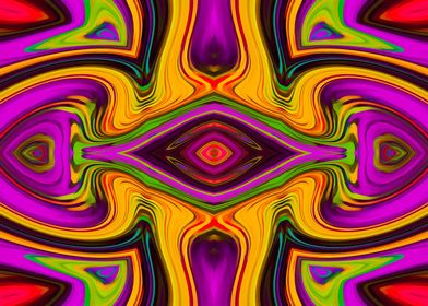 pink purple yellow green red symmetry art abstract back ... 