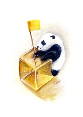 Yellow jello panda