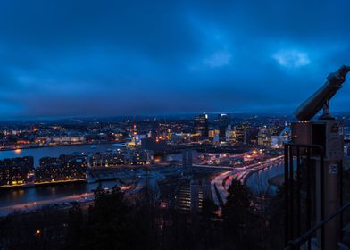 Oslo at dusk. 