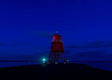 Lighthouse at Herd Groyne, Tyneside