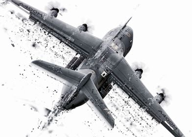 Abstract Shatter image of the A400M Atlas