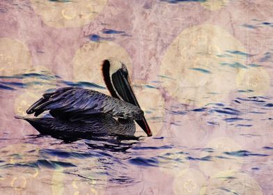 Twilight pelican.