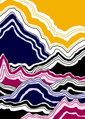 abstract agate color doodle
